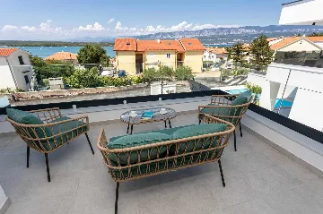 Heated-Pool Villa with Sea Views for 8 in Klimno