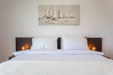 Heated-Pool Villa with Sea Views for 8 in Klimno