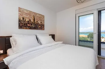 Heated-Pool Villa with Sea Views for 8 in Klimno