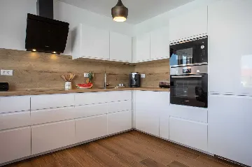 Heated-Pool Villa with Sea Views for 8 in Klimno