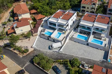 Heated-Pool Villa with Sea Views for 8 in Klimno