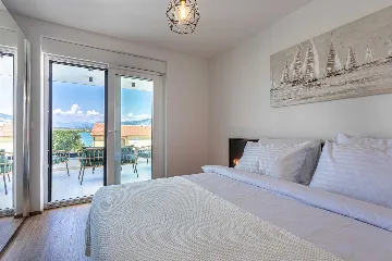 Heated-Pool Villa with Sea Views for 8 in Klimno