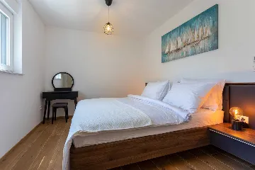 Heated-Pool Villa with Sea Views for 8 in Klimno