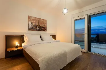 Heated-Pool Villa with Sea Views for 8 in Klimno