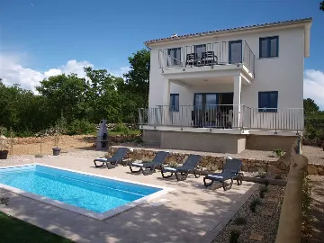 Poljica (Krk) Villa with Private Pool & Sea View