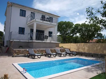 Poljica (Krk) Villa with Private Pool & Sea View