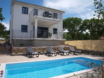 Poljica (Krk) Villa with Private Pool & Sea View