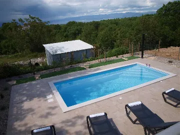 Poljica (Krk) Villa with Private Pool & Sea View