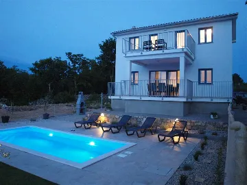 Poljica (Krk) Villa with Private Pool & Sea View