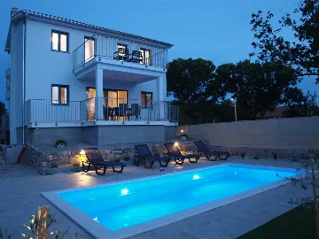 Poljica (Krk) Villa with Private Pool & Sea View