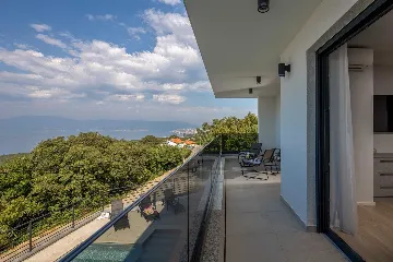 Villa in Kostrena for 8 with Heated Pool and Sea View