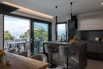 Villa in Kostrena for 8 with Heated Pool and Sea View