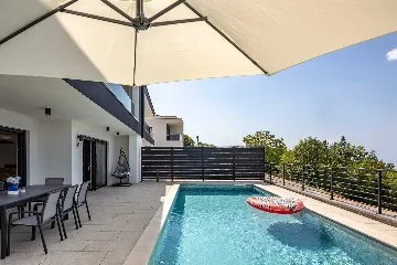 Villa in Kostrena for 8 with Heated Pool and Sea View