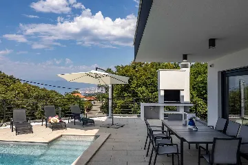 Villa in Kostrena for 8 with Heated Pool and Sea View