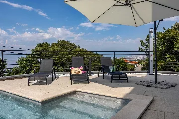 Villa in Kostrena for 8 with Heated Pool and Sea View