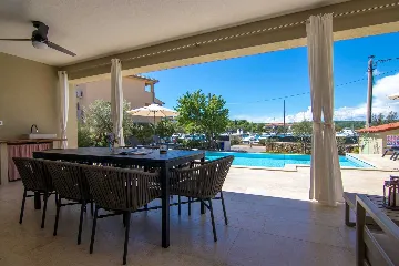 Klimno (Krk) Villa for 8 Guests with Heated Pool