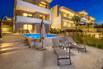 Apartment in Malinska with Private Pool and Sea View