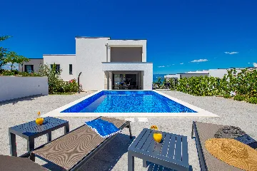 Apartment in Malinska with Private Pool and Sea View