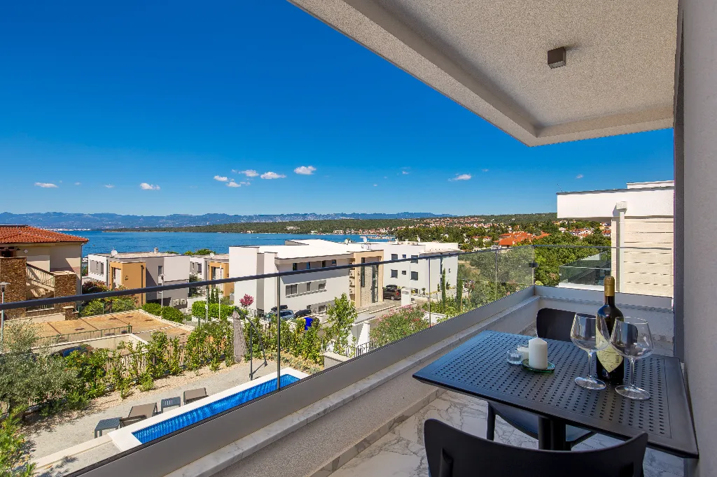 Apartment in Malinska with Private Pool and Sea View