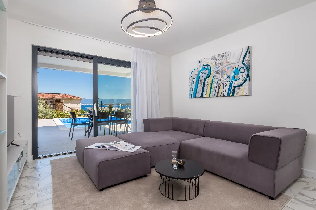Apartment in Malinska with Private Pool and Sea View