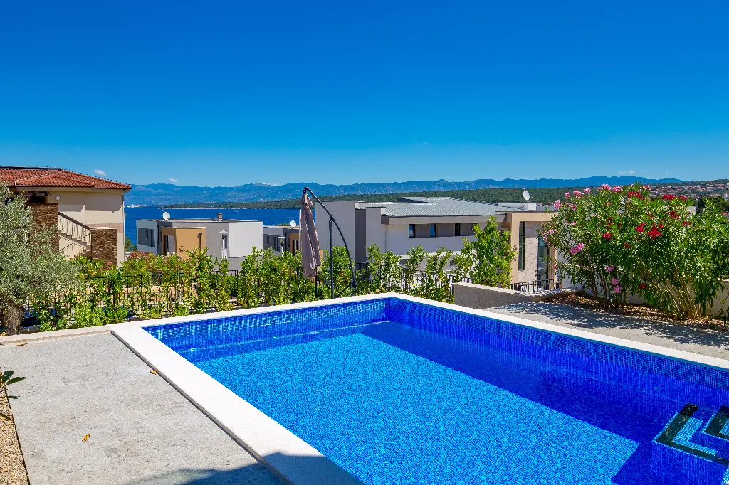 Apartment in Malinska with Private Pool and Sea View