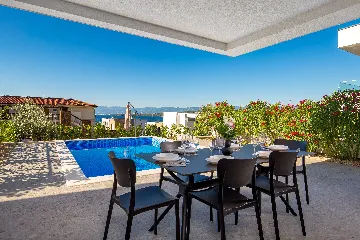 Apartment in Malinska with Private Pool and Sea View