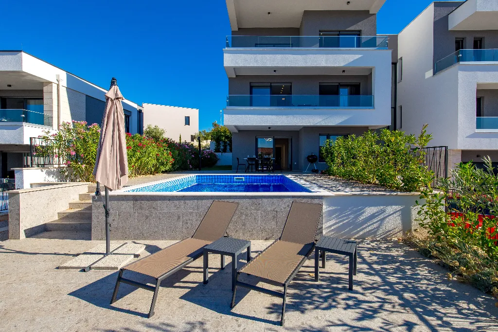 Apartment in Malinska with Private Pool and Sea View