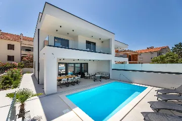 Klimno Krk Villa with Heated Pool and Sea Views