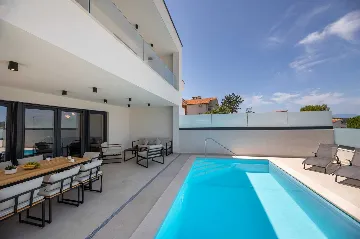 Klimno Krk Villa with Heated Pool and Sea Views