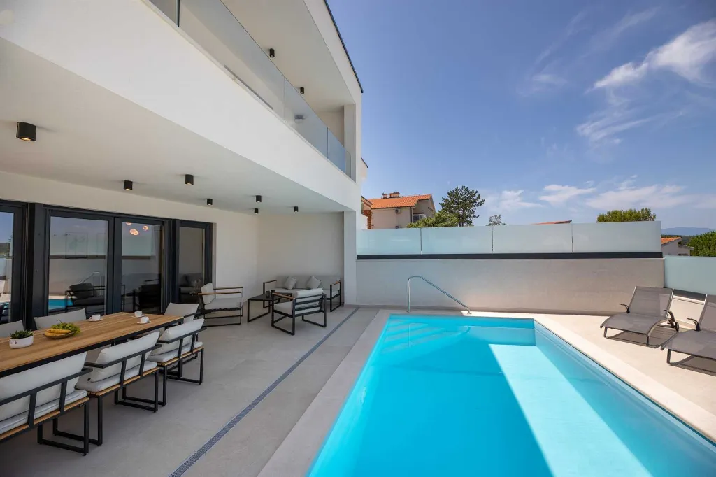 Klimno Krk Villa with Heated Pool and Sea Views