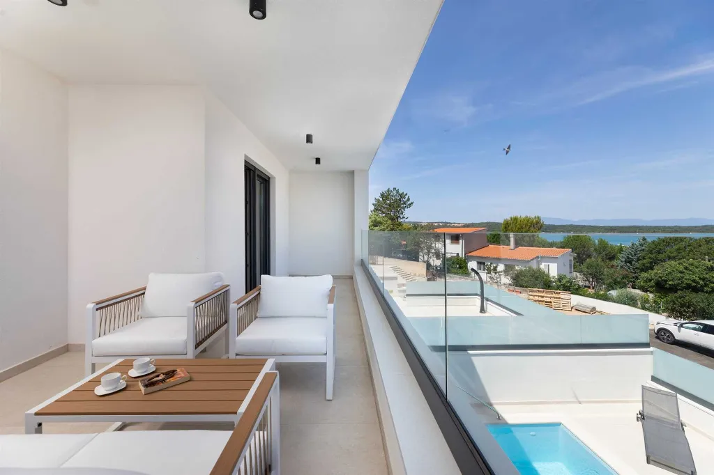 Klimno Krk Villa with Heated Pool and Sea Views