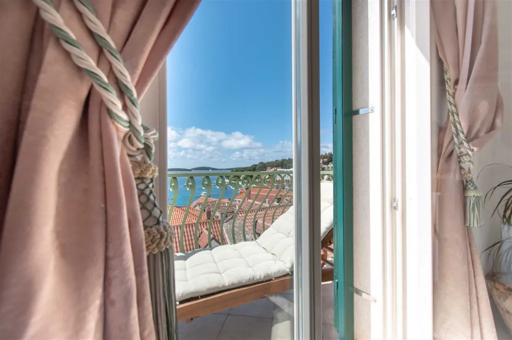 Hvar Sea-View Apartment with Two Balconies for 2
