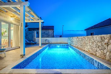 Sea-View Villa in Rogoznica for 8 Guests