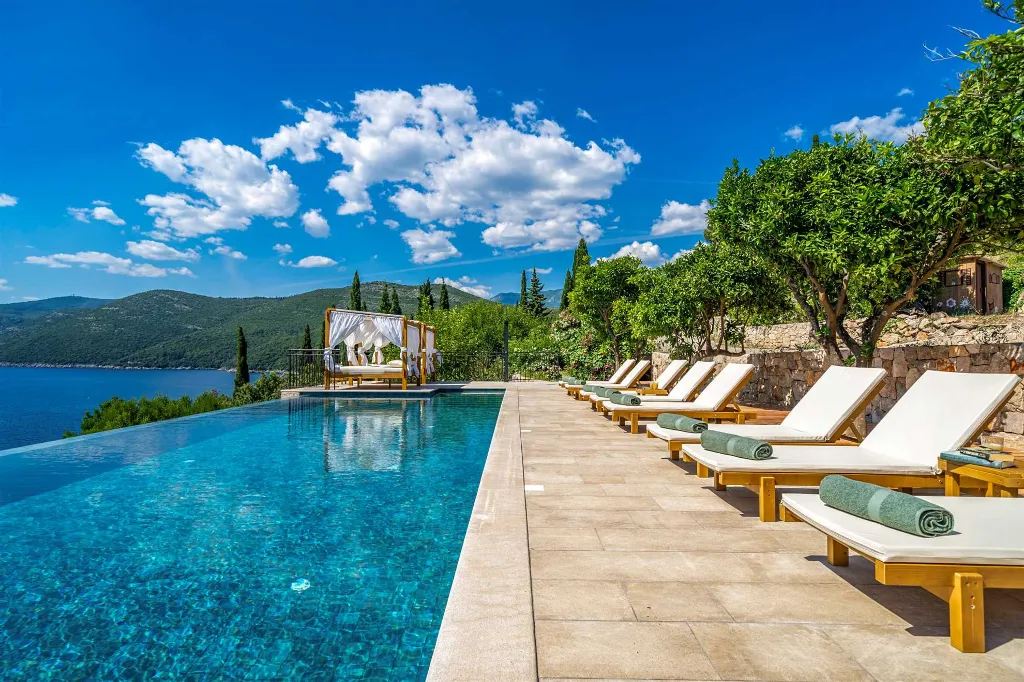 Four-Bedroom Villa with Pool in Molunat