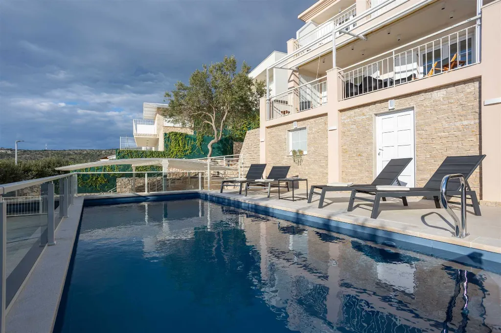 Seafront Villa in Rogoznica for 8 Guests