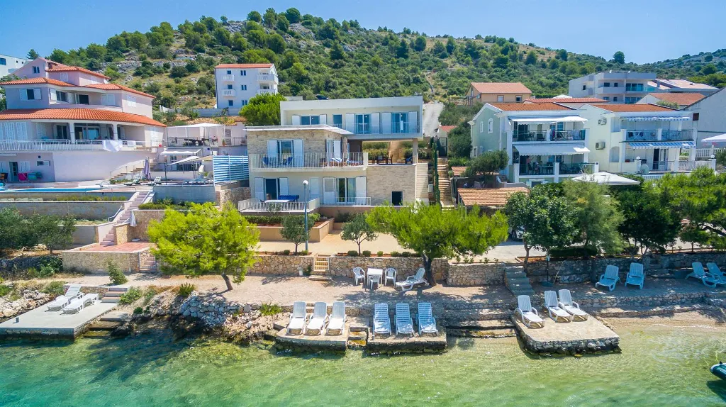 Beachfront Villa in Rogoznica (Up to 10 Guests)