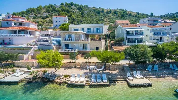 Beachfront Villa in Rogoznica (Up to 10 Guests)