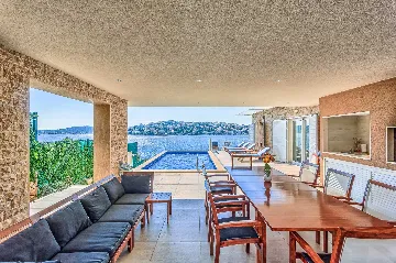 Beachfront Villa in Rogoznica (Up to 10 Guests)