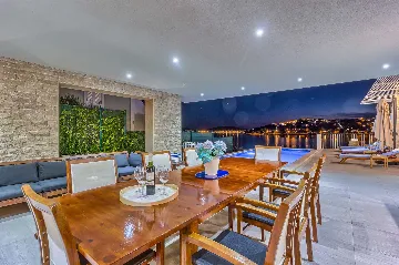 Beachfront Villa in Rogoznica (Up to 10 Guests)