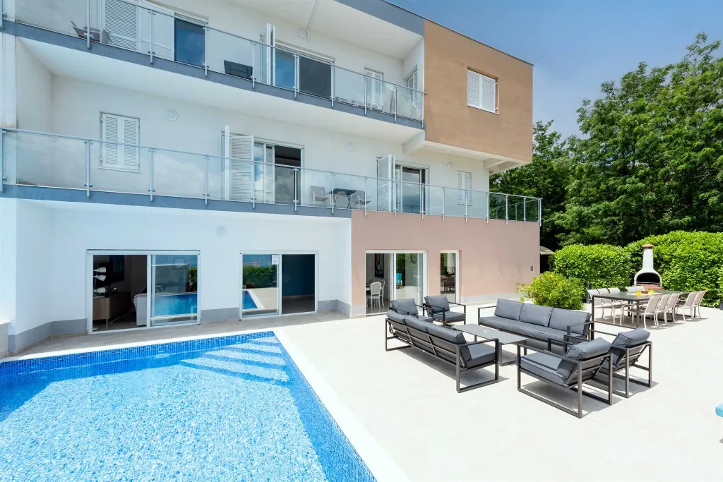 Poljane Sea-View Villa with Private Pool (10 Guests)