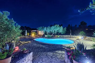 Stone Holiday House with Heated Pool in Stari Grad