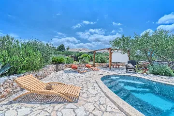 Stone Holiday House with Heated Pool in Stari Grad