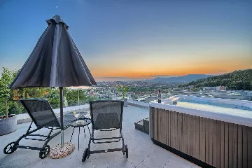 Podstrana Villa with Sea Views, Private Pool & Sauna