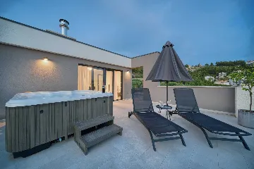 Podstrana Villa with Sea Views, Private Pool & Sauna