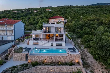 Villa in Smrika with Pool, Sauna & Sea Views