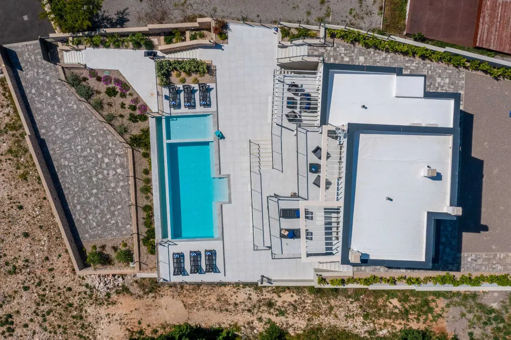 Villa in Smrika with Pool, Sauna & Sea Views