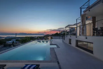 Villa in Smrika with Pool, Sauna & Sea Views