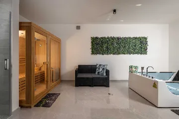 Villa in Smrika with Pool, Sauna & Sea Views