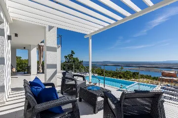 Villa in Smrika with Pool, Sauna & Sea Views