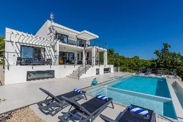 Villa in Smrika with Pool, Sauna & Sea Views